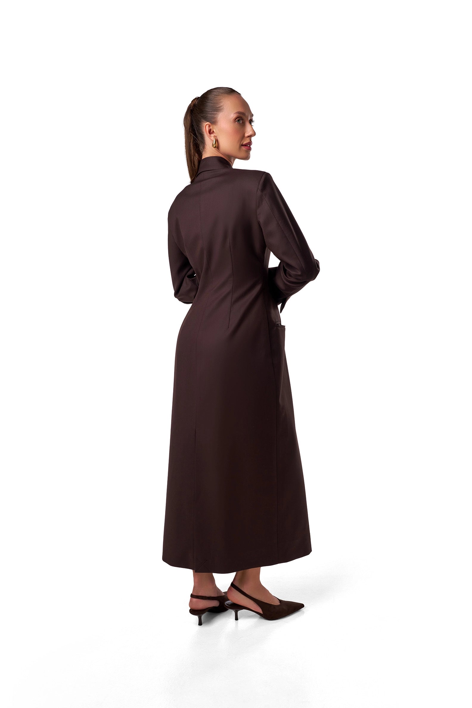 Rowa Cocoa Belted Blazer